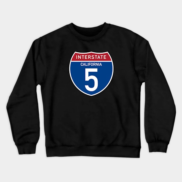 Interstate 5 - California Crewneck Sweatshirt by Explore The Adventure